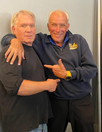Larry and pal, Peter Weller ("Robocop").